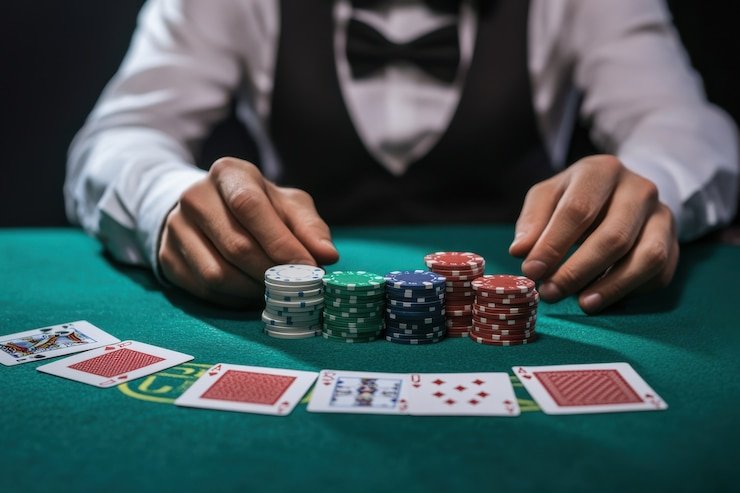 Meja blackjack live di studio kasino situs togel dengan dealer profesional